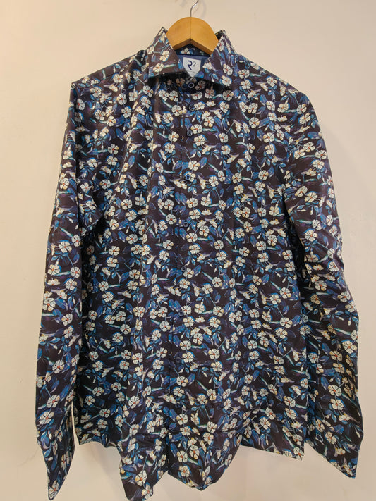 White flower Liberty fabric shirt by R2