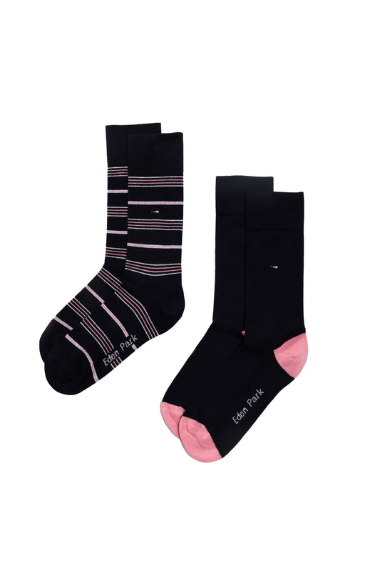 Stripe and plain sock set by Eden Park