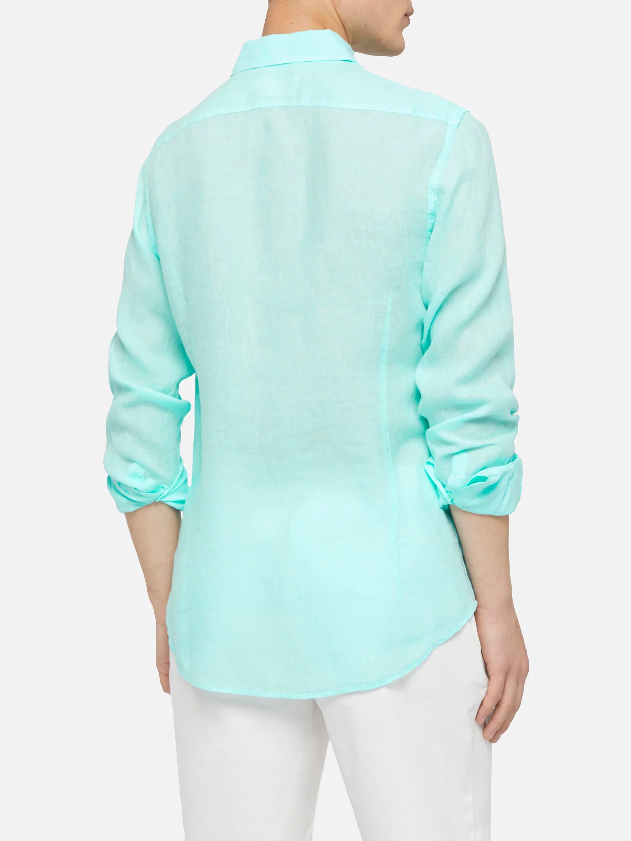 Linen Shirt in Water Green by Saint Barth