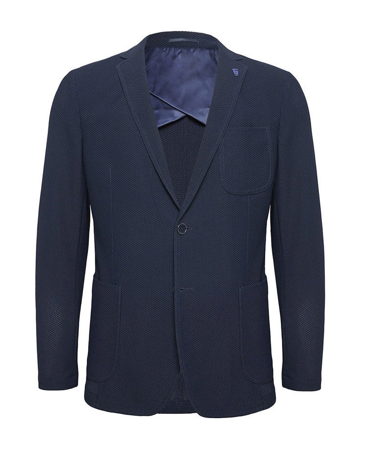 Travel jacket in navy blue by R2