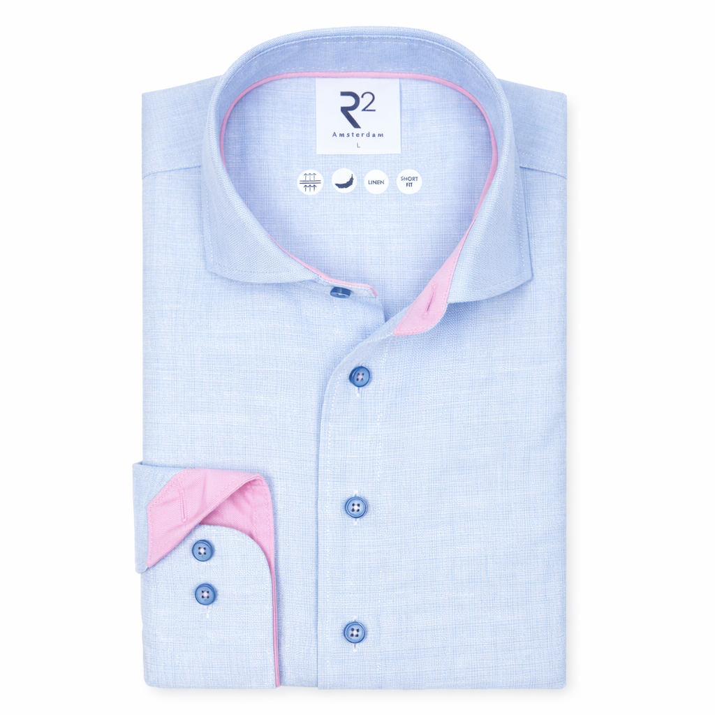 Mini Check Linen in Blue by R2