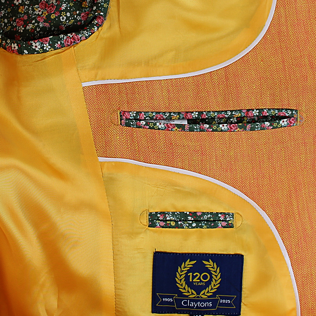 Irish Linen in Bright Apricot by Mazzelli for Torre