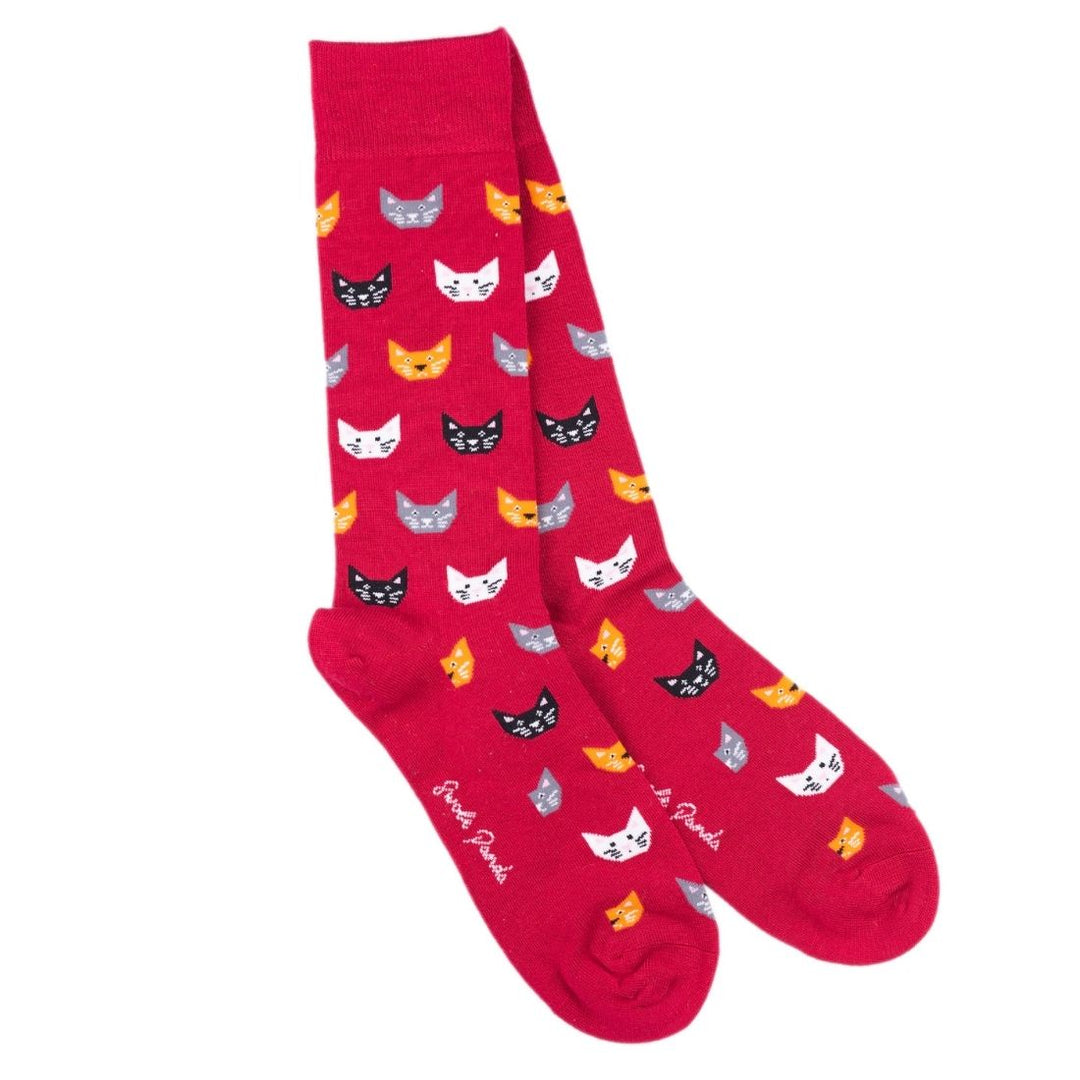 Red Cat Bamboo Socks by Swole Panda