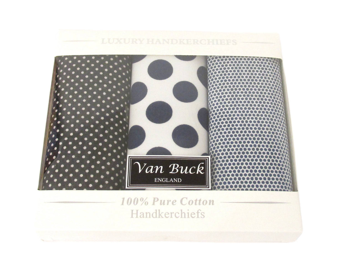 Dotted Cotton Handkerchief Trio by Van Buck