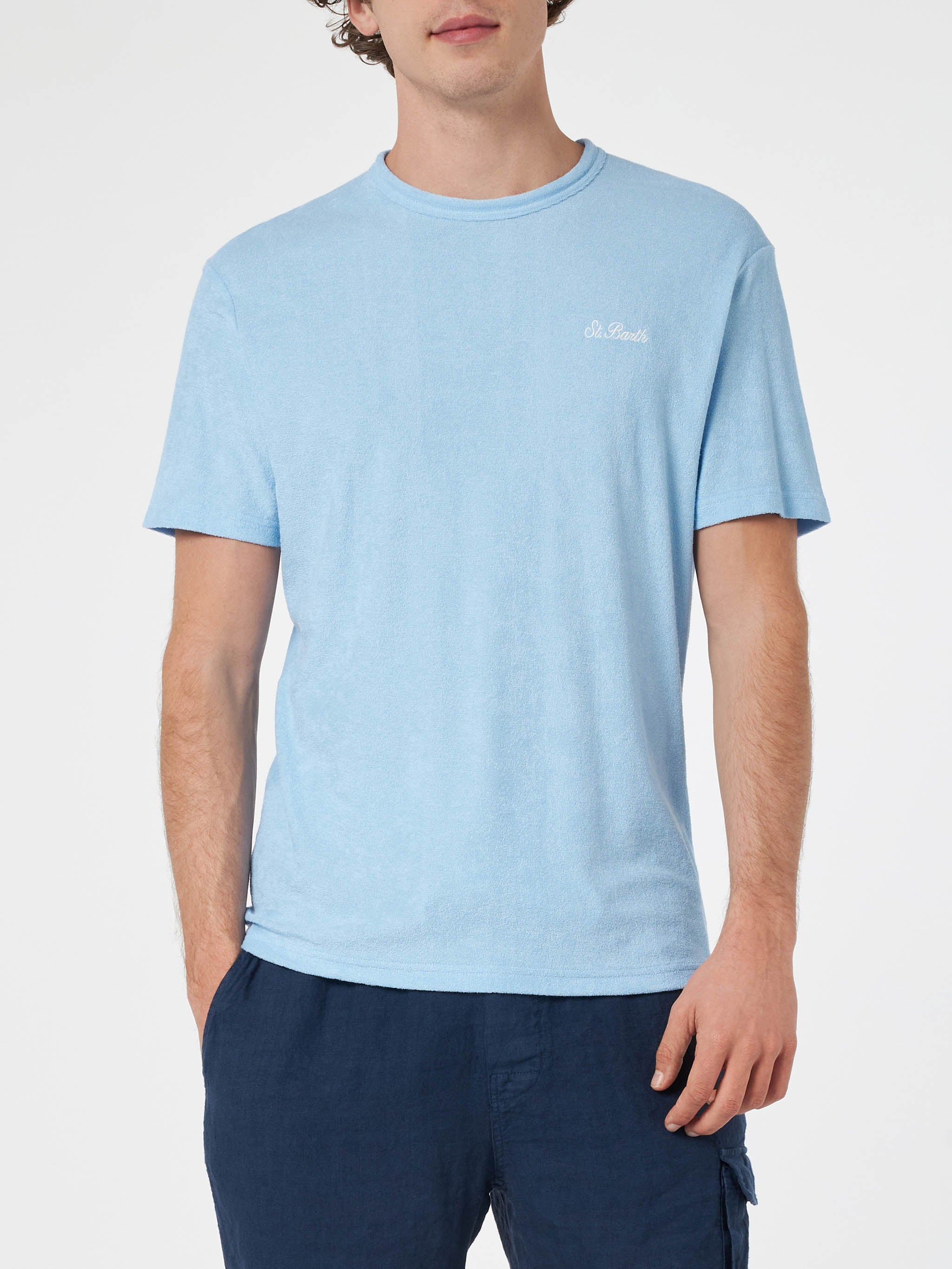 Terry t-Shirt in Baby Blue by Saint Barth