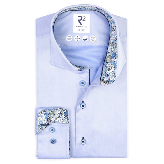 Blue with green blue floral detail by R2