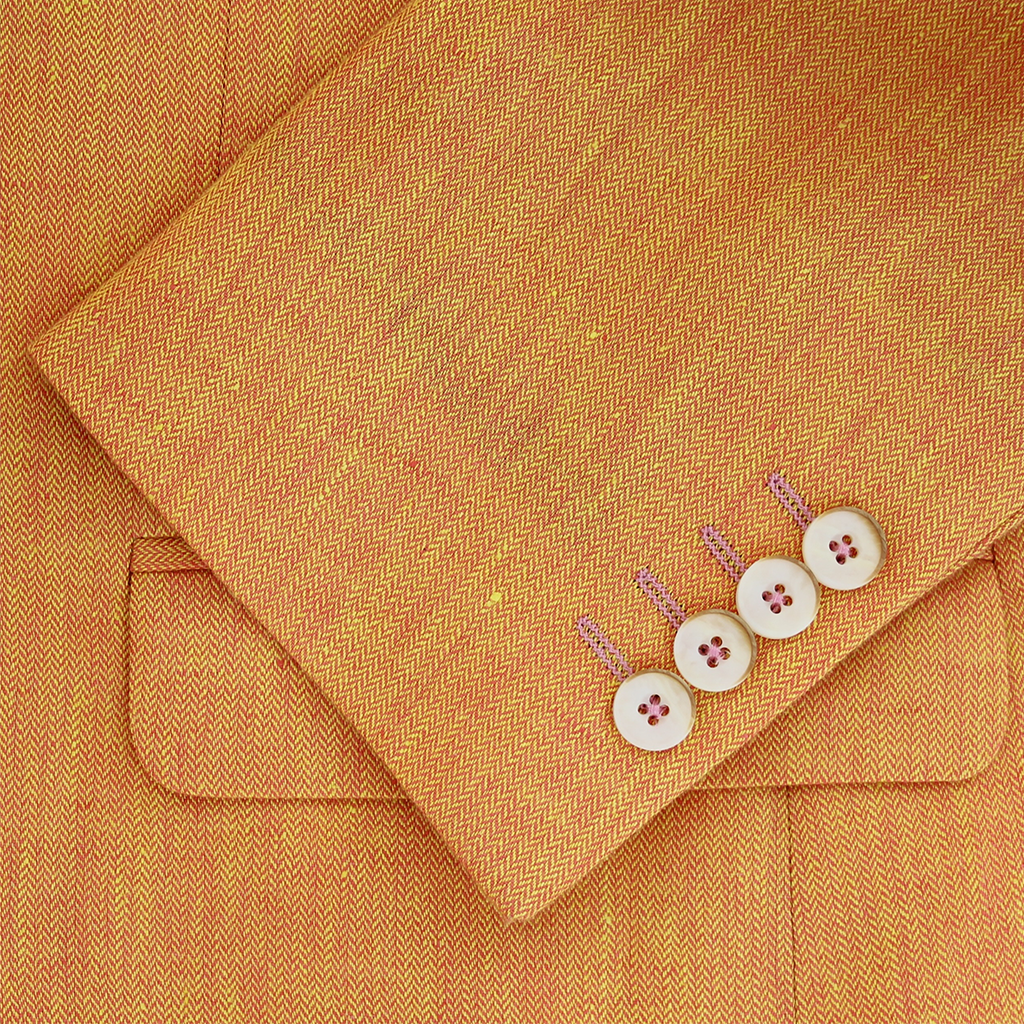 Irish Linen in Bright Apricot by Mazzelli for Torre