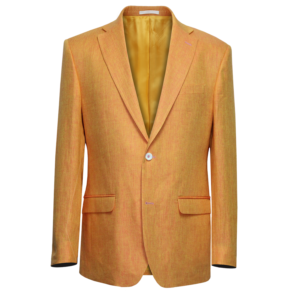 Irish Linen in Bright Apricot by Mazzelli for Torre