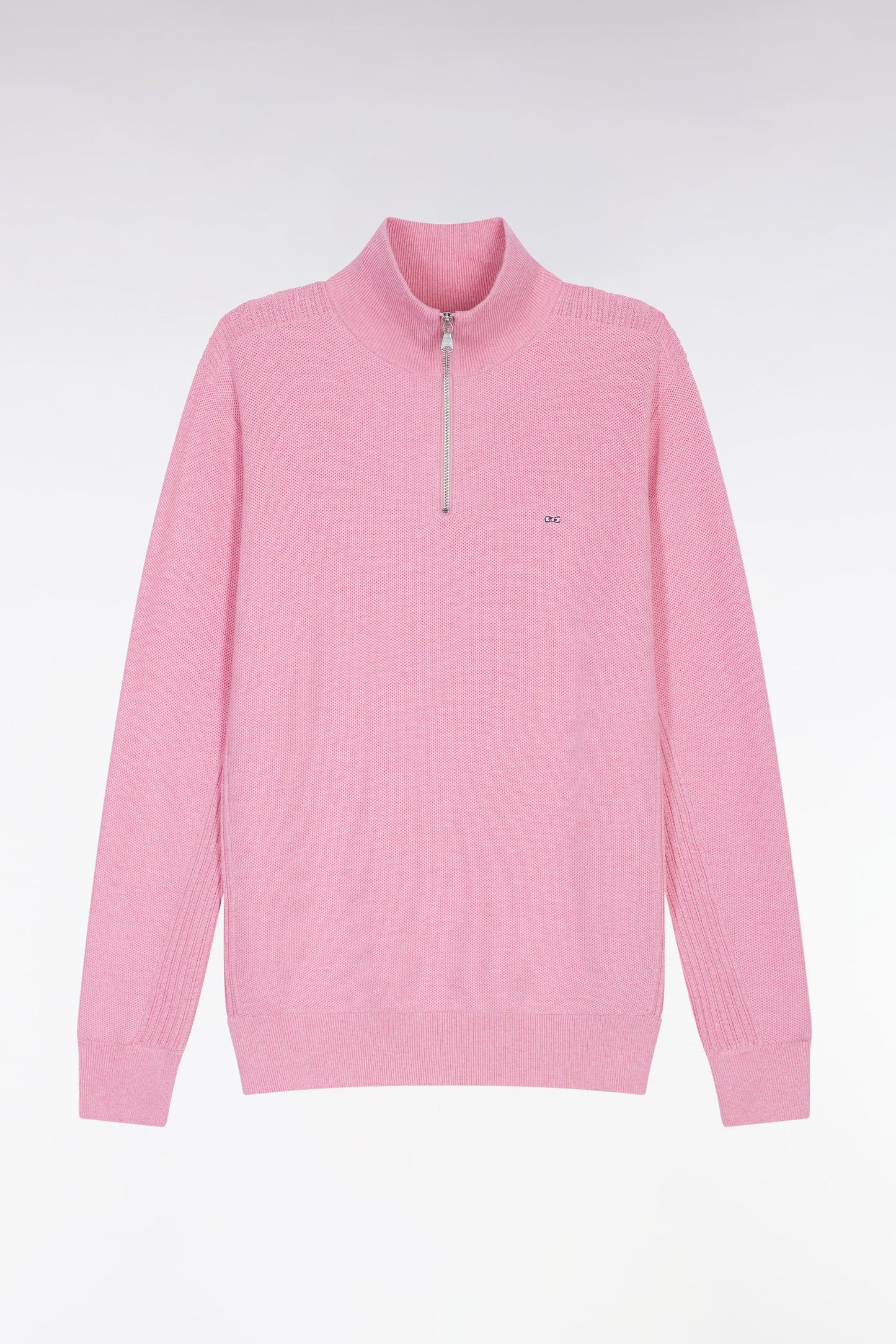 Honeycomb Trucker 1/4 Zip Neck in Pink by Eden Park