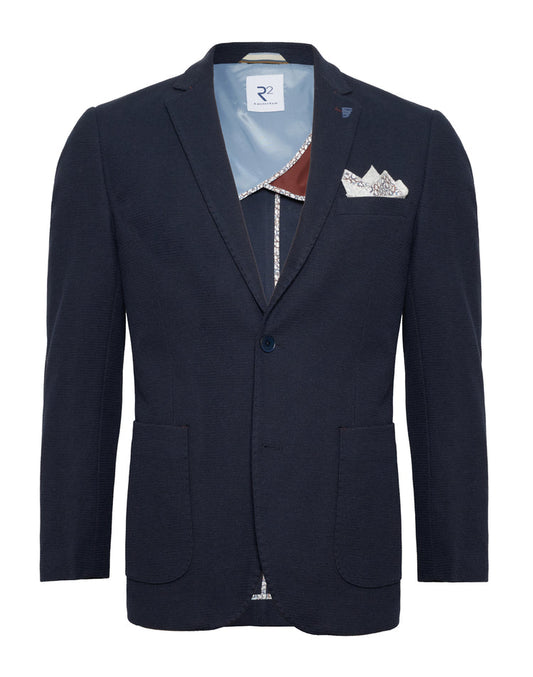 Jersey jacket in navy by R2