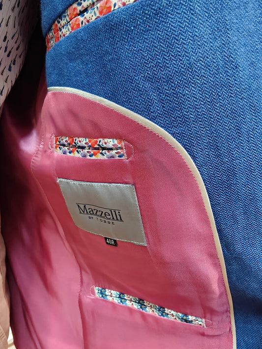 Irish Linen in Santorini Blue by Mazzelli for Torre