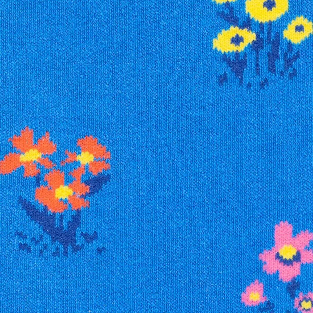 Blue Floral Socks by Swole Panda