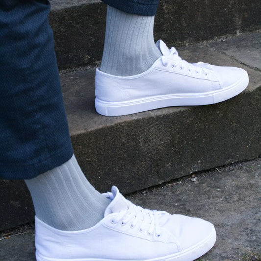 Grey bamboo socks by Swole Panda