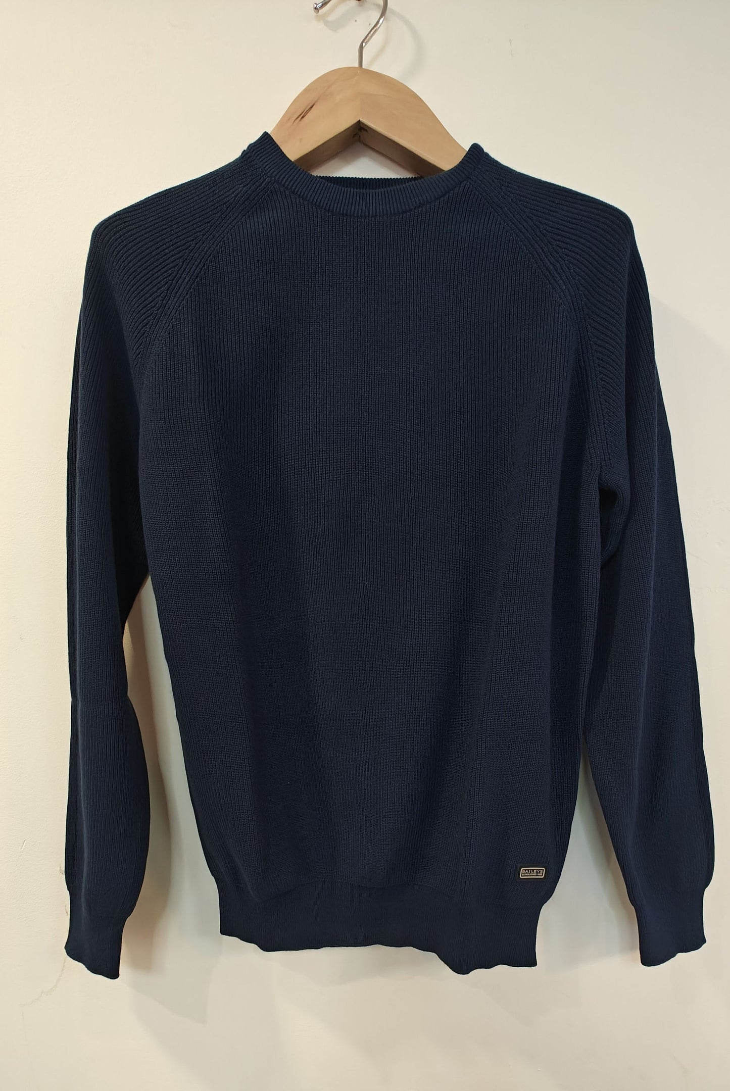 Navy Cotton raglan sleeve crew by Baileys