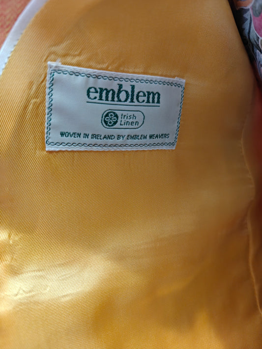 Irish Linen in Bright Apricot by Mazzelli for Torre