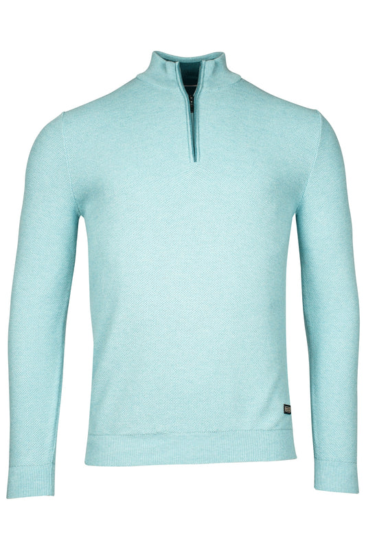 Cotton quarter zip in Aqua by Baileys