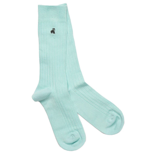 Mint turquoise socks by Swole Panda
