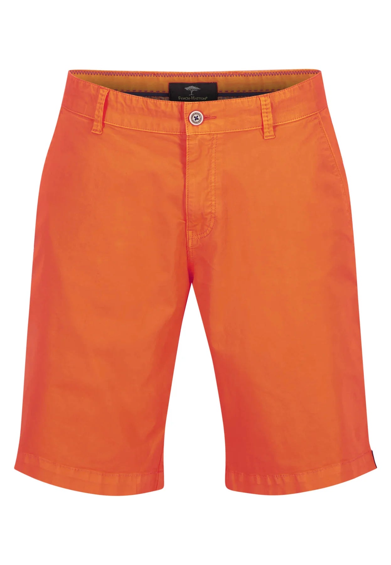 Cotton stretch shorts in Tangerine by Fynch-Hatton