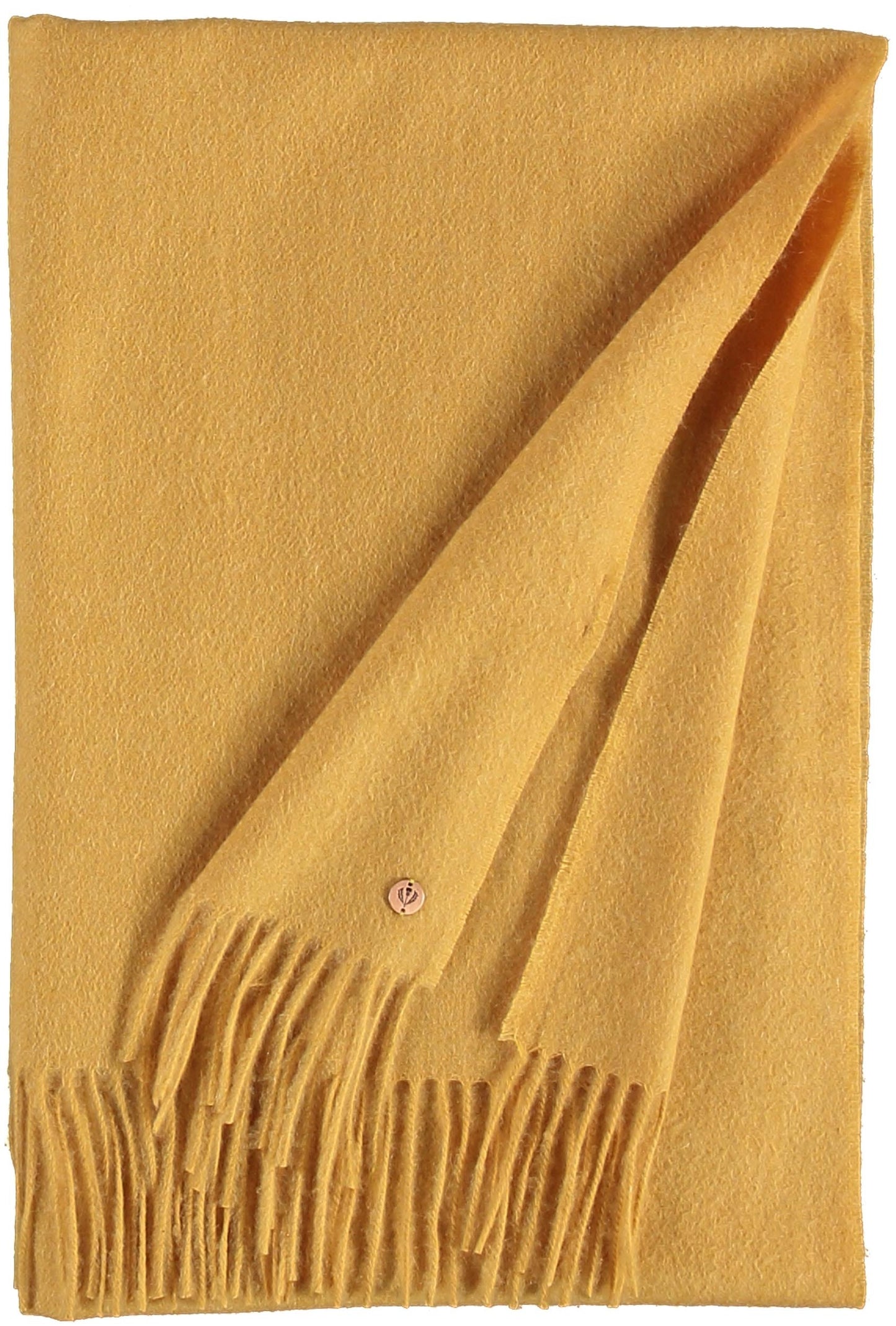 Cashmere woven scarf in banana by Fraas