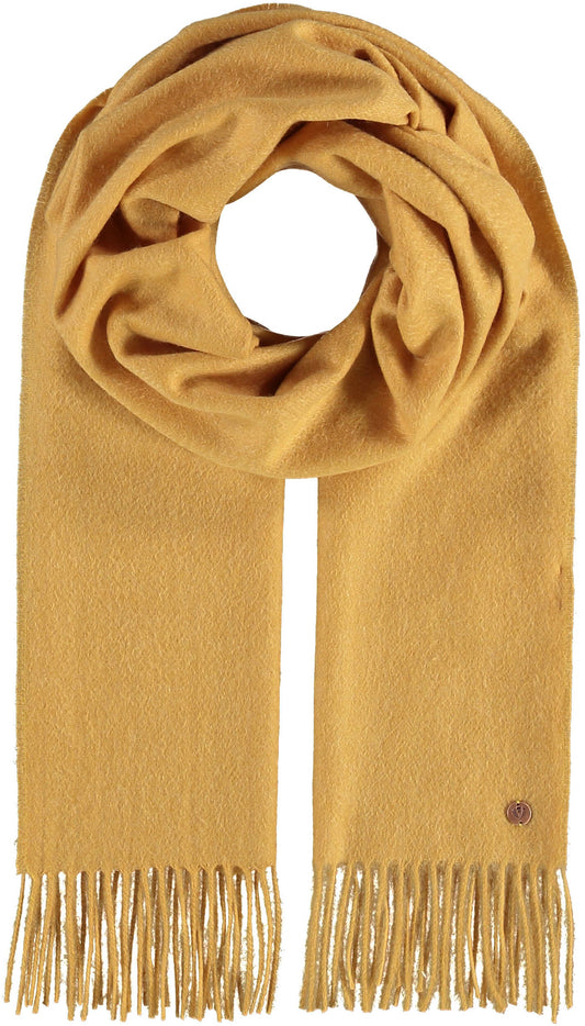 Cashmere woven scarf in banana by Fraas
