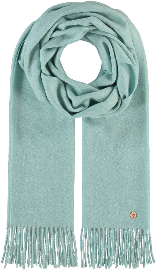Cashmere woven scarf in powder blue by Fraas