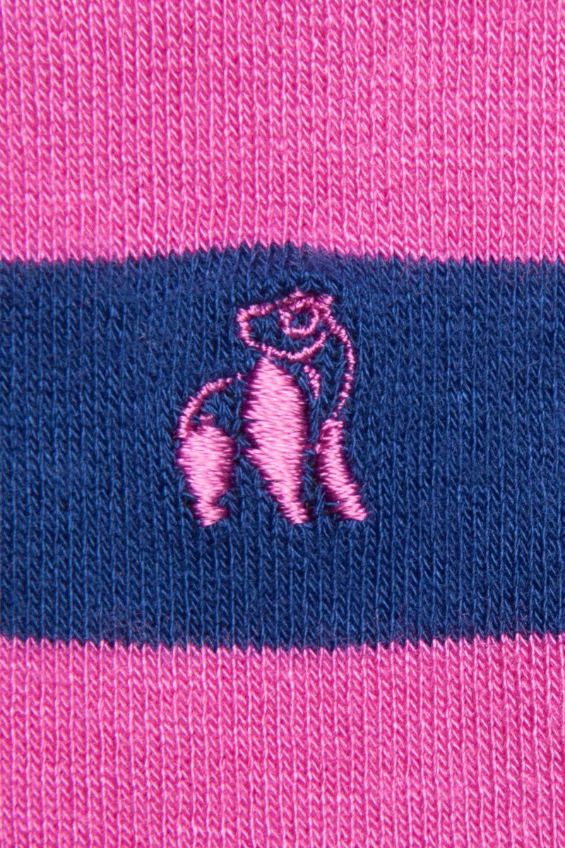 Pink striped socks by Swole Panda