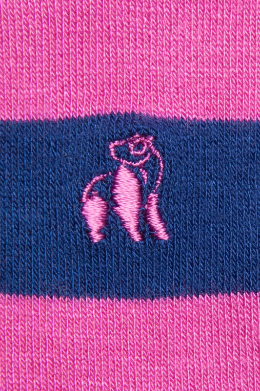 Pink striped socks by Swole Panda