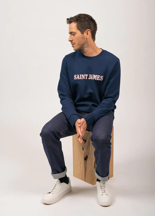 Logo sweatshirt in pink by Saint James