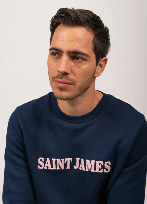 Logo sweatshirt in pink by Saint James