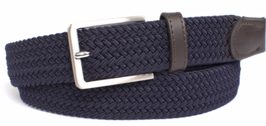 Navy Braided Belt by Tresanti