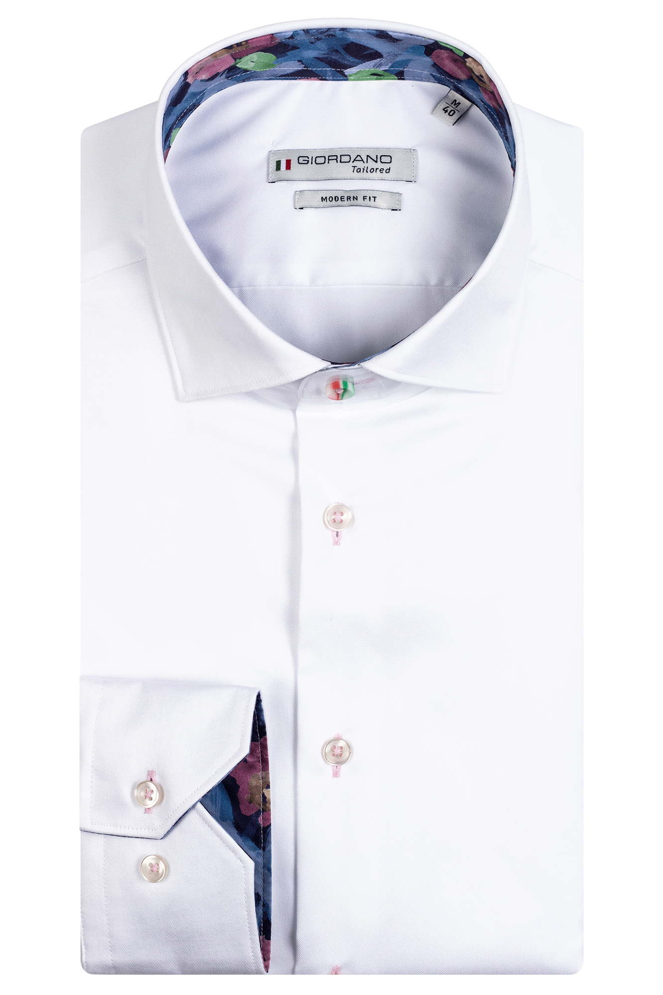 White with contrast floral detail by Giordano