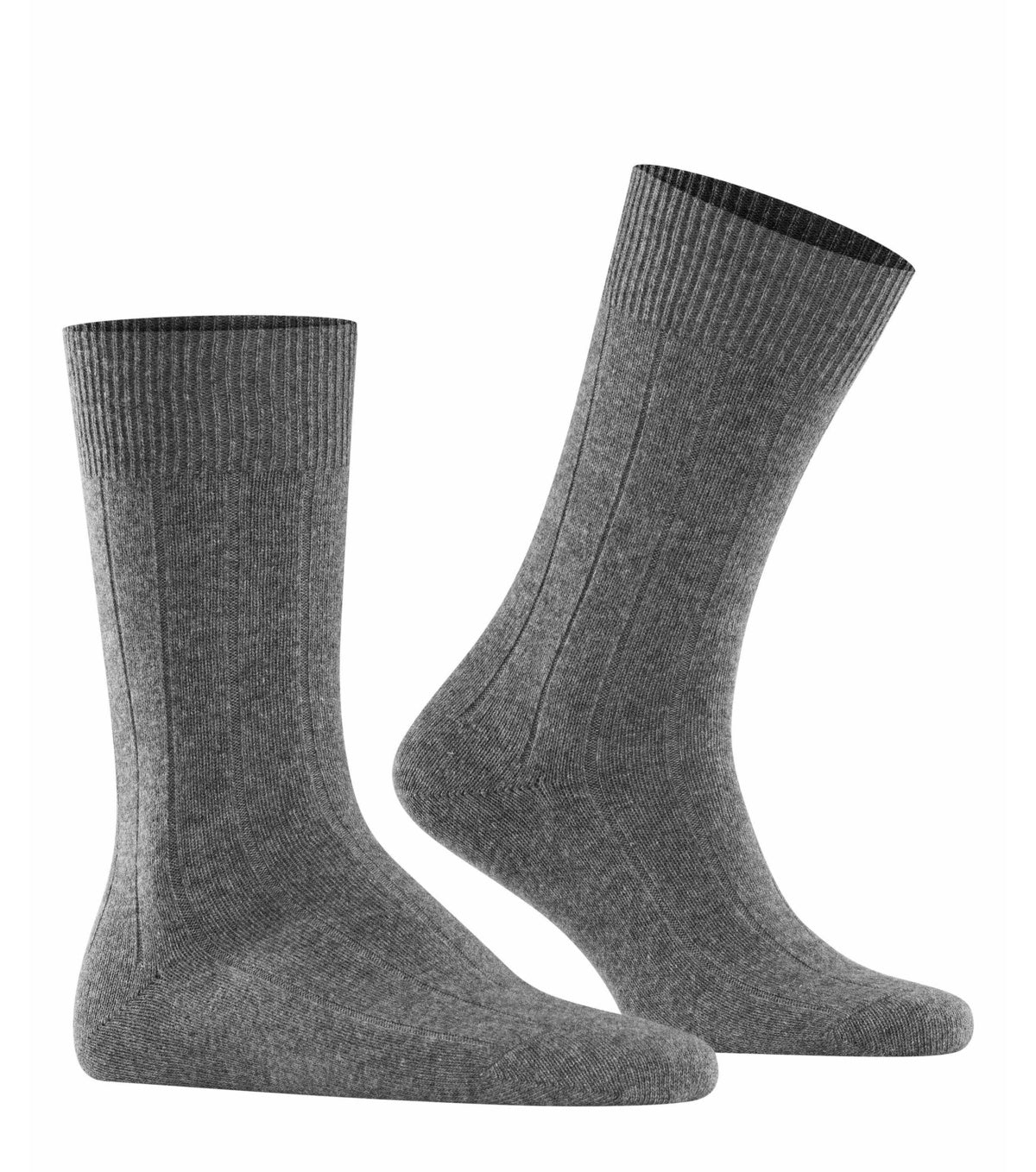 Grey melange Lhasa Rib Men Socks by Falke