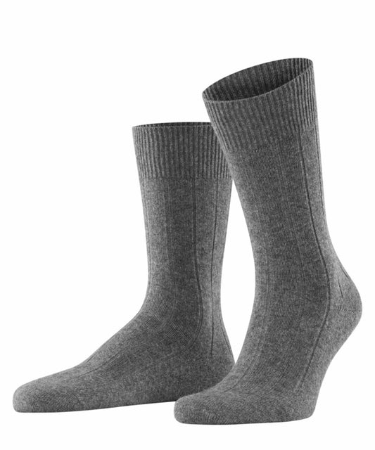Grey melange Lhasa Rib Men Socks by Falke