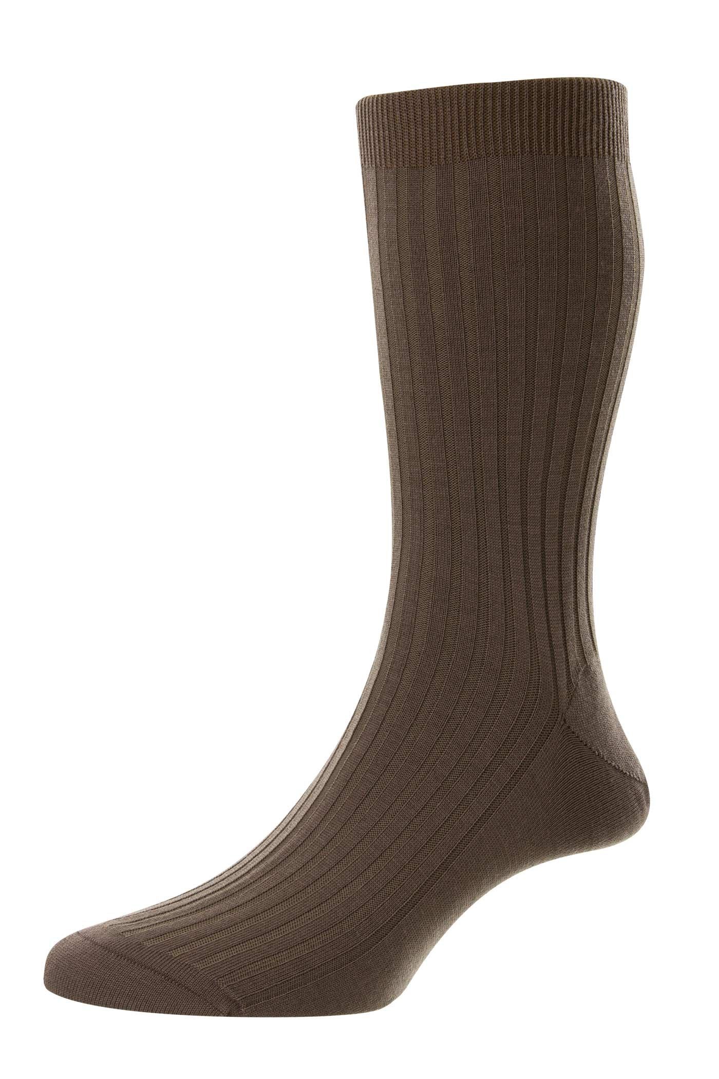 Rutherford in Brown Taupe by Pantherella