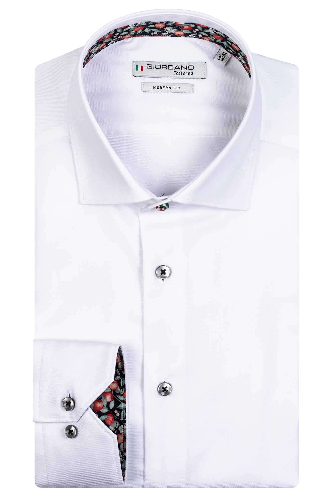 Liberty fabric detailed white shirt by Giordano
