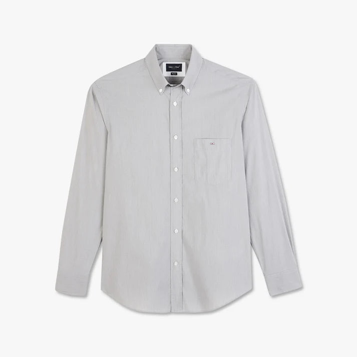 Jacquard cotton grey shirt by Eden Park