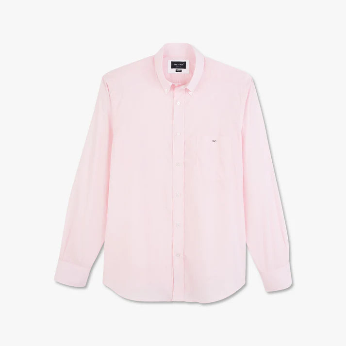 Cotton dobby shirt in rose by Eden Park