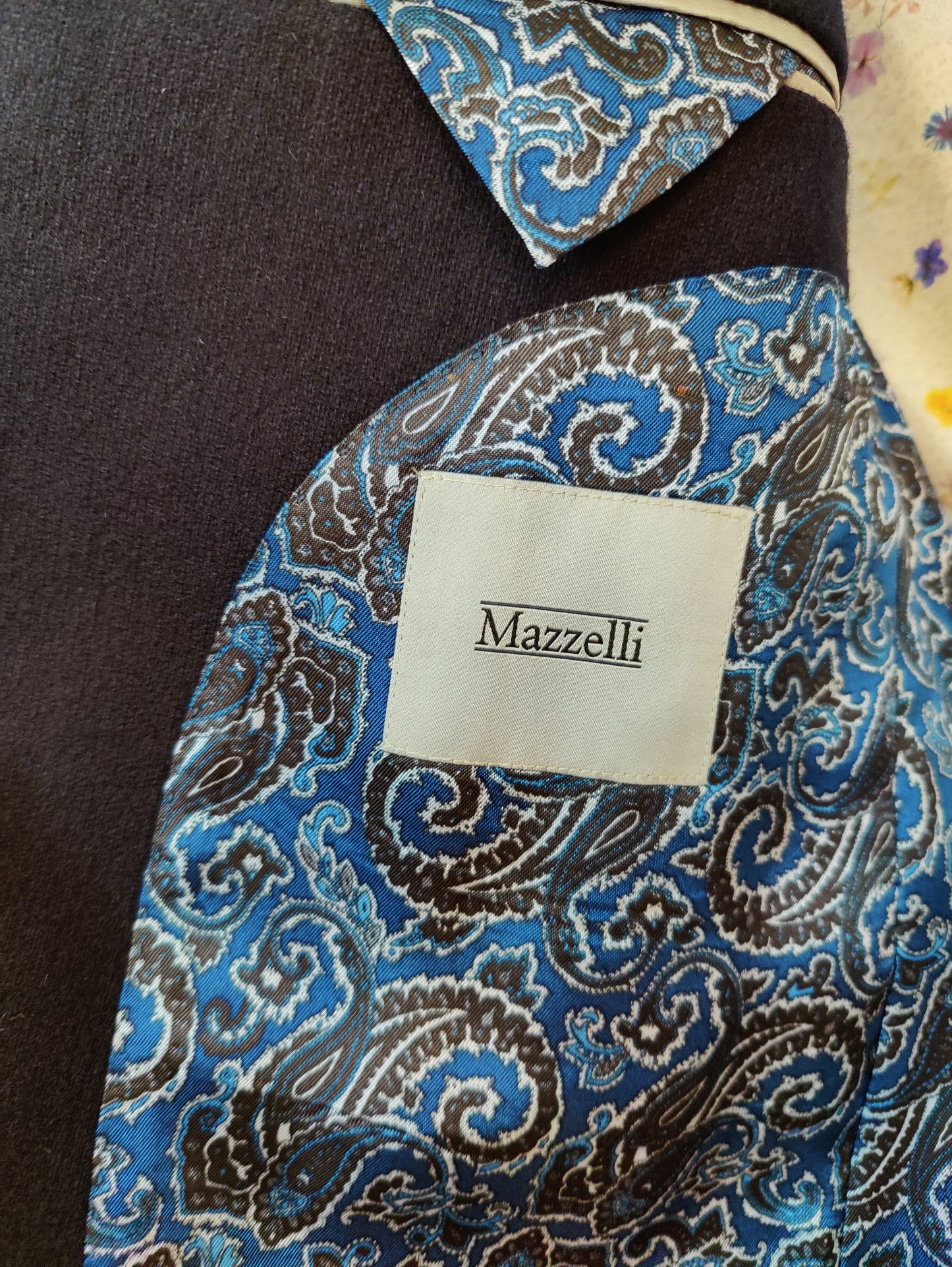 Dark navy with light blue details by Mazzelli
