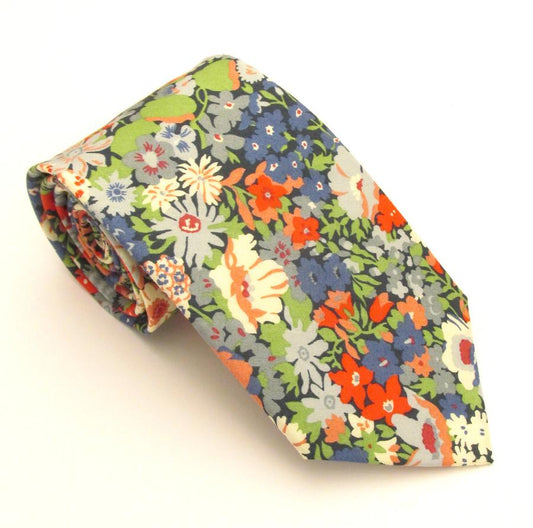 Thorpe Green Liberty fabric tie by Van Buck