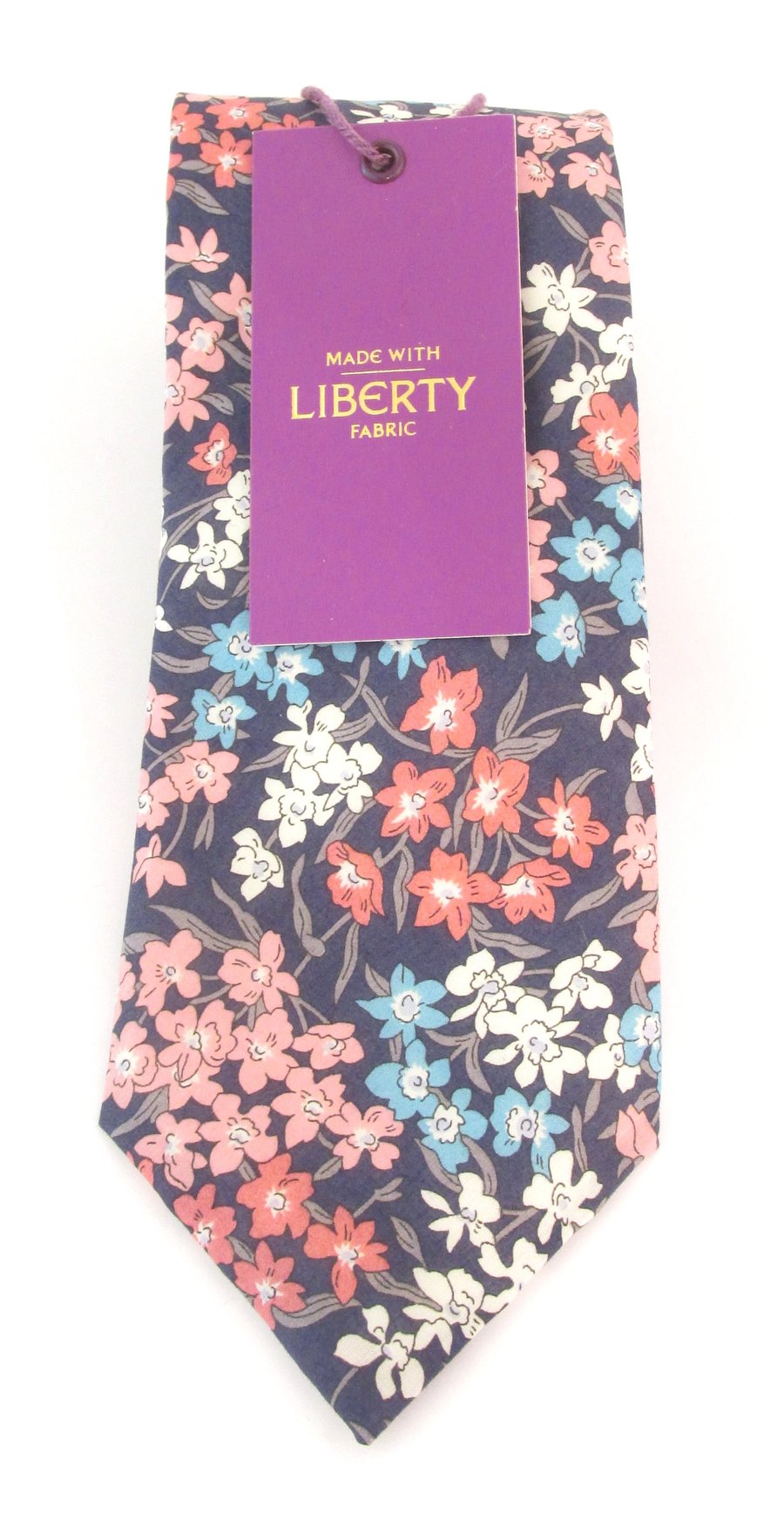 Sea Blossom Pink Liberty tie by Van Buck