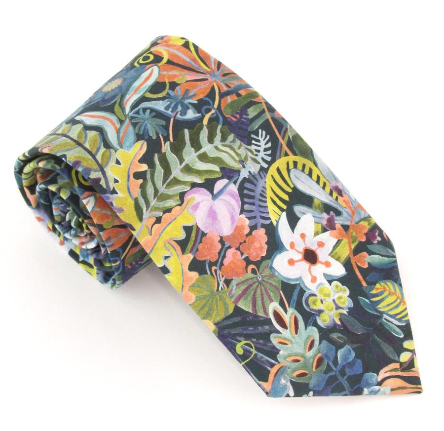 Jungle Liberty fabric tie by Van Buck