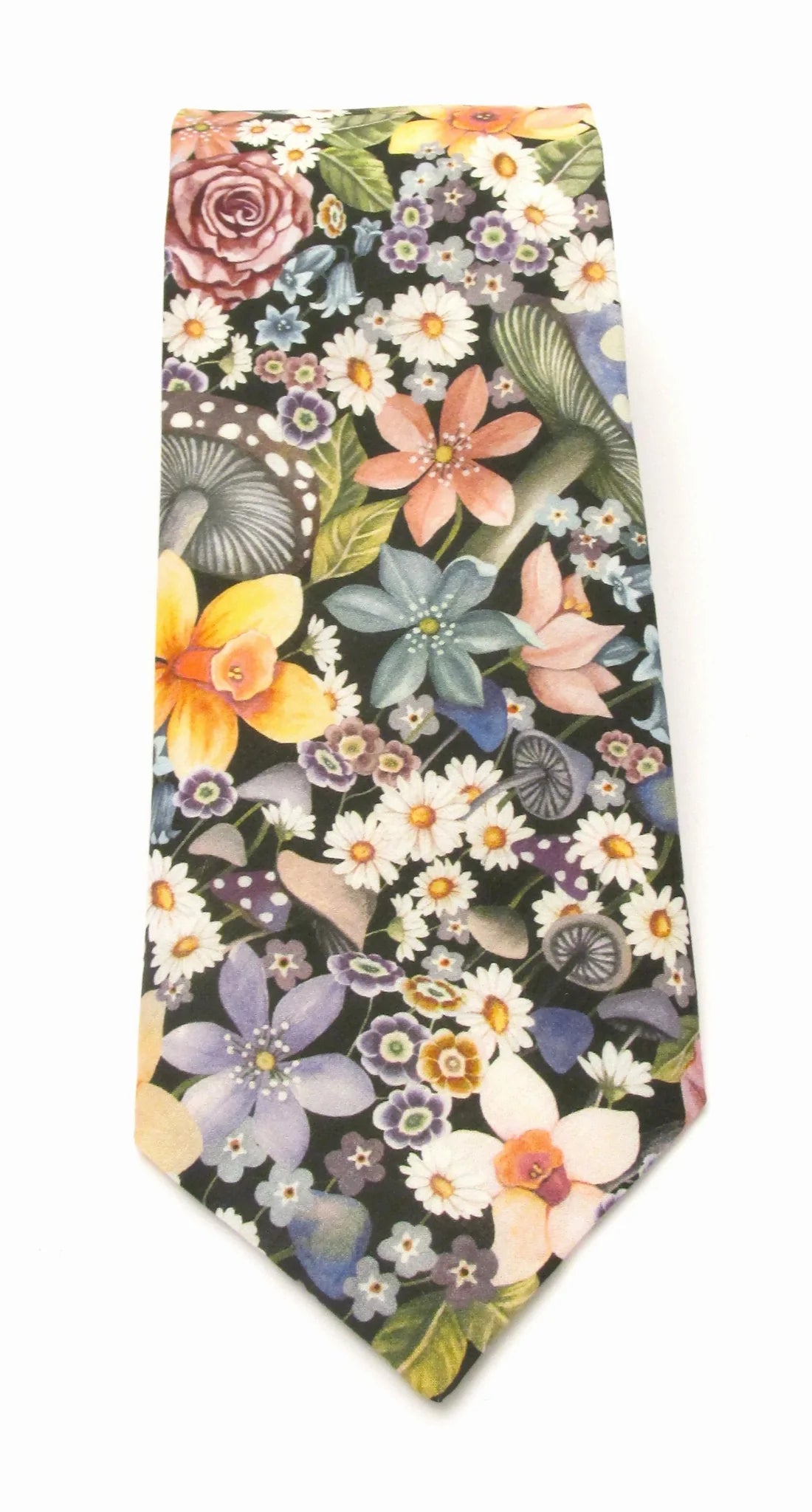 Curious Land in Navy Liberty fabric tie by Van Buck