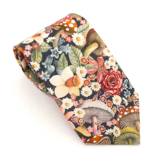 Curious Land in Pink Liberty fabric tie by Van Buck