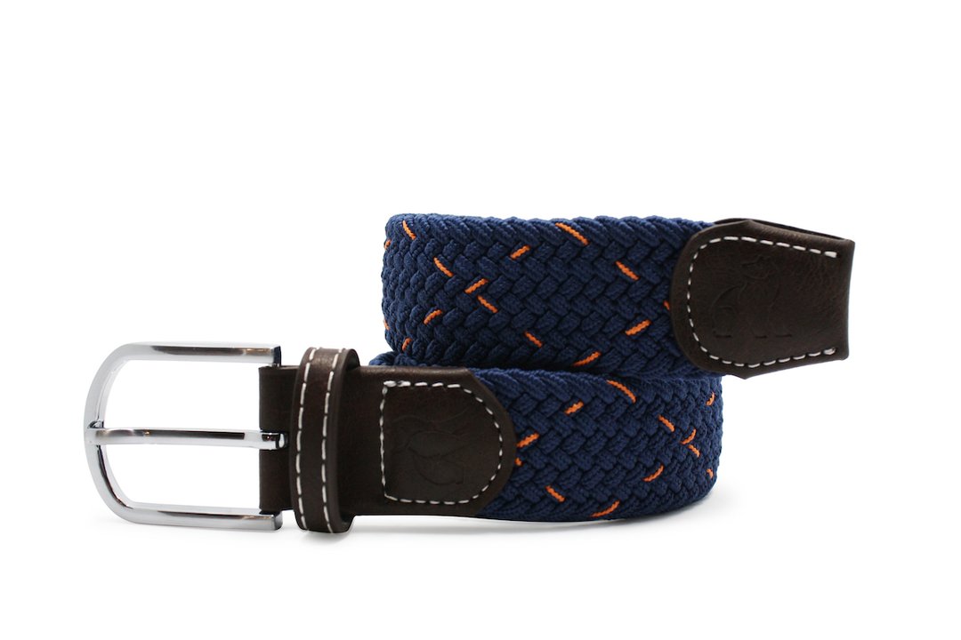 Coral and blue elasticated belt by Swole Panda