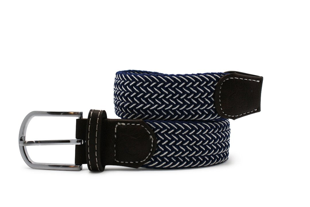 Blue and white elasticated belt by Swole Panda