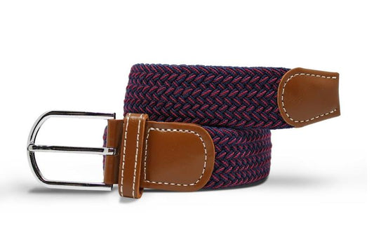 Navy and Burgundy elasticated belt by Swole Panda