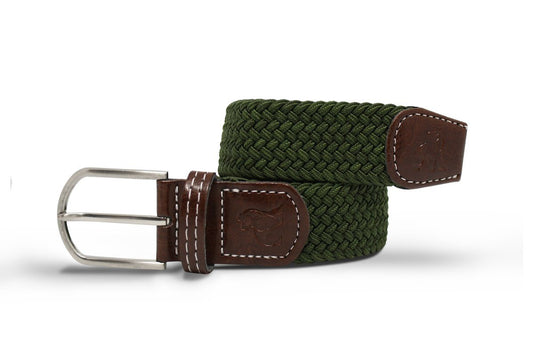 Khaki green elasticated belt by Swole Panda