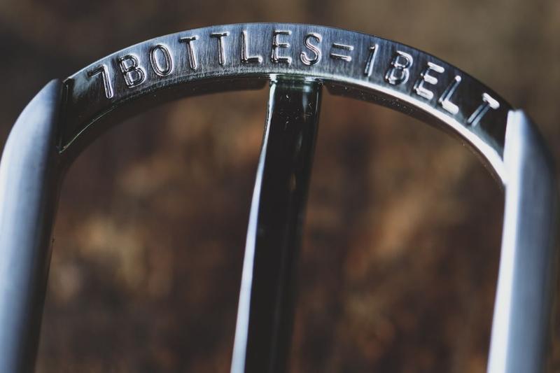 Blue with pink stripe elasticated belt by Swole Panda