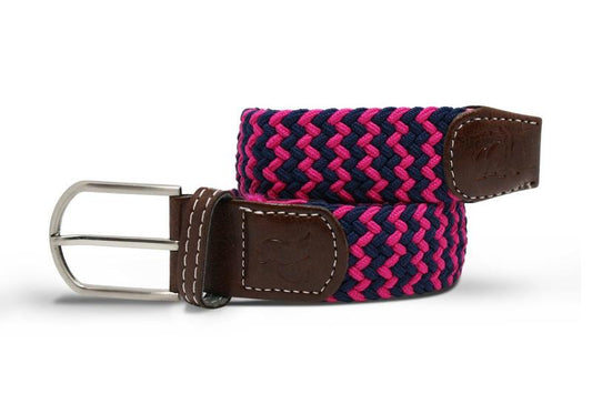 Pink and Navy elasticated belt by Swole Panda