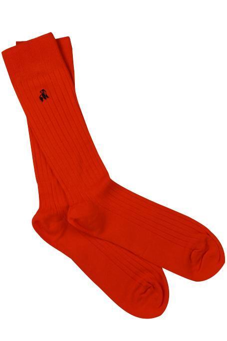 Red bamboo socks by Swole Panda